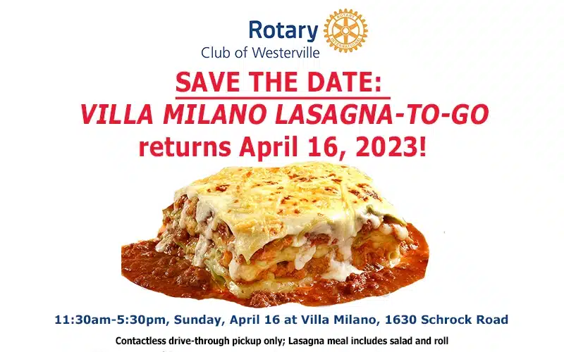 Save the Date: ‘Lasagna-to-Go’ returns April 16, 2023